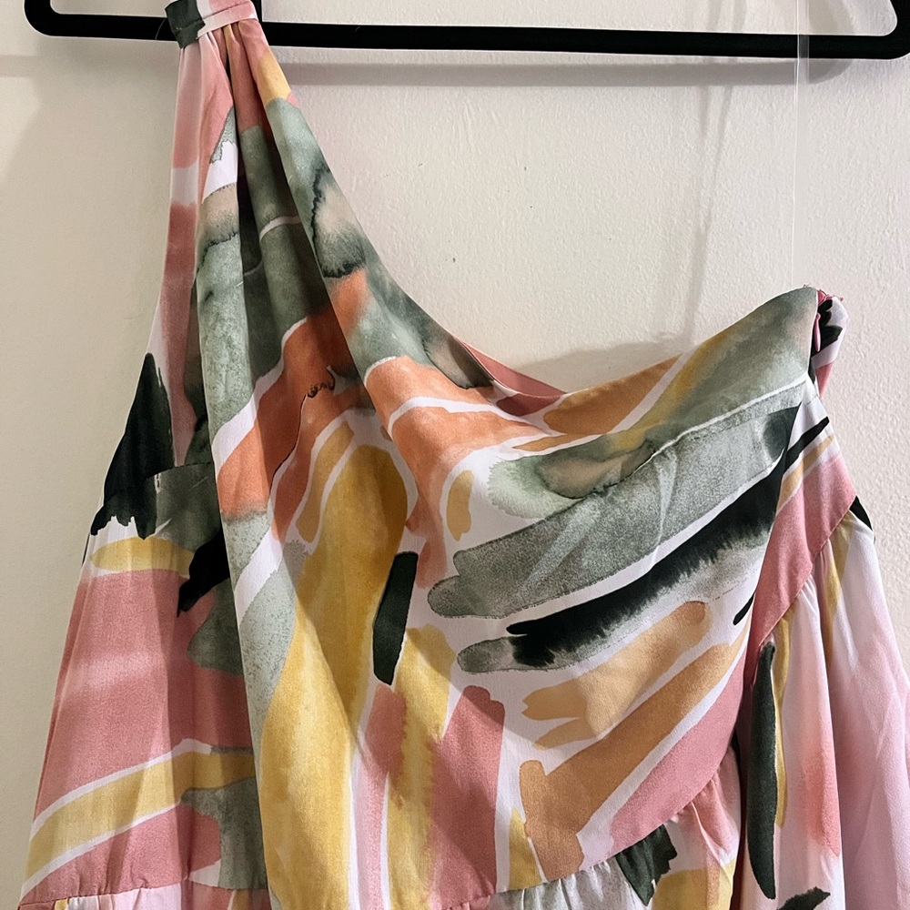 Multicolor Abstract Print Dress - Picture 2 of 3